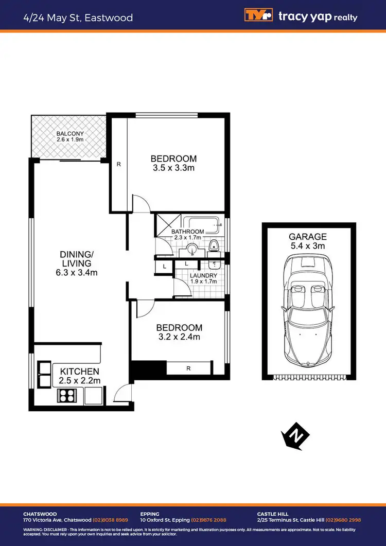 Floorplan of Homely unit listing, 4/24 May Street, Eastwood NSW 2122
