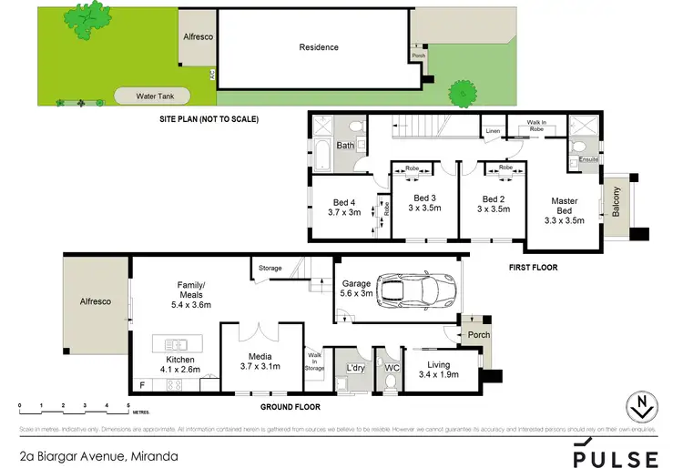Floorplan of Homely semi-detached listing, 2a Biargar Avenue, Miranda NSW 2228