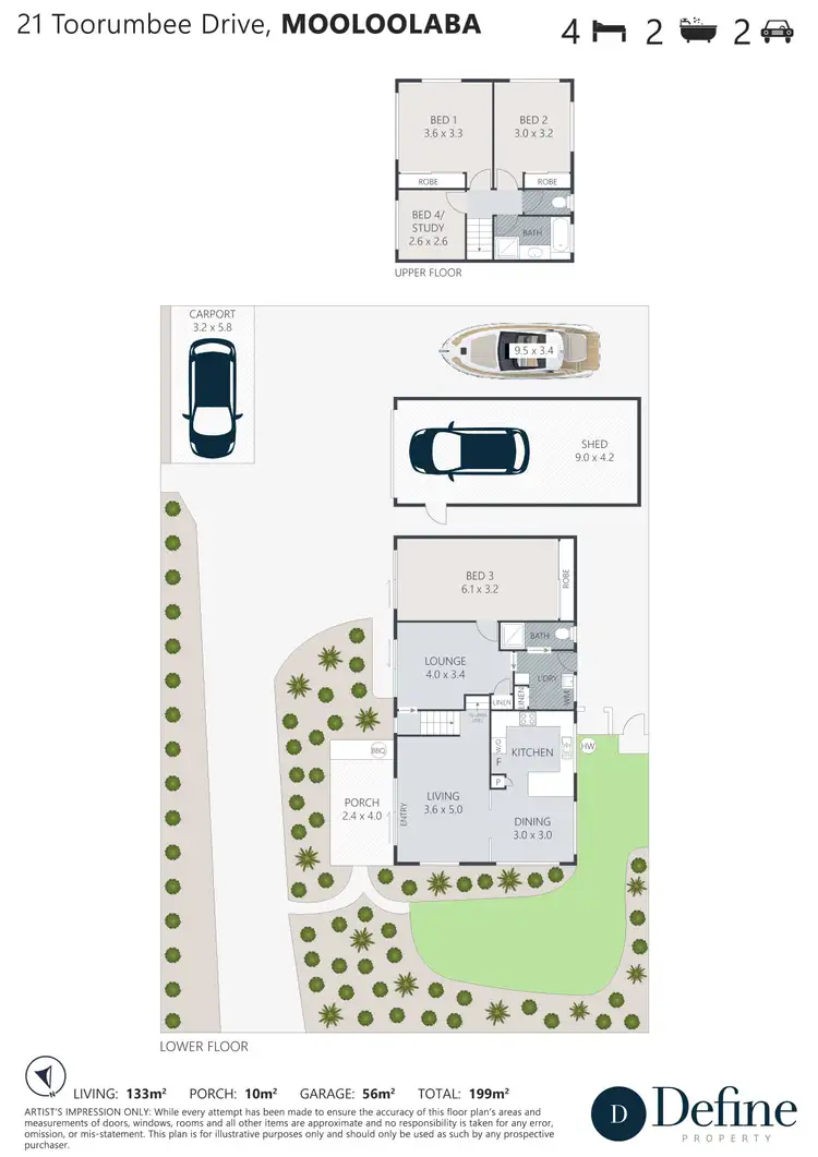 Floorplan of Homely house listing, 21 Toorumbee Drive, Mooloolaba QLD 4557