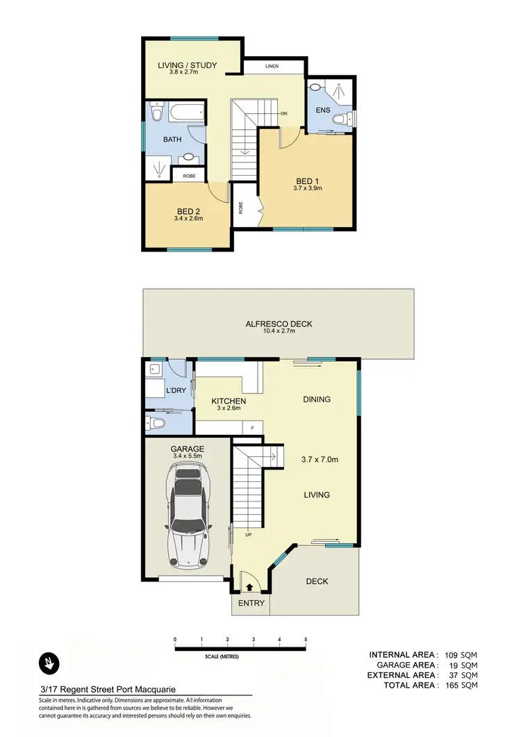 Floorplan of Homely townhouse listing, 3/17 Regent Street, Port Macquarie NSW 2444
