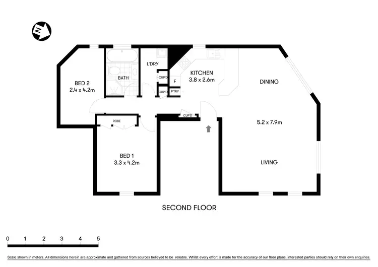 Floorplan of Homely apartment listing, 22/1 Waruda Street, Kirribilli NSW 2061