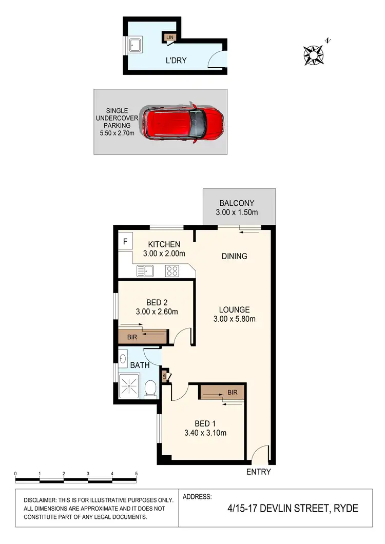 Floorplan of Homely apartment listing, 4/15-17 Devlin Street, Ryde NSW 2112