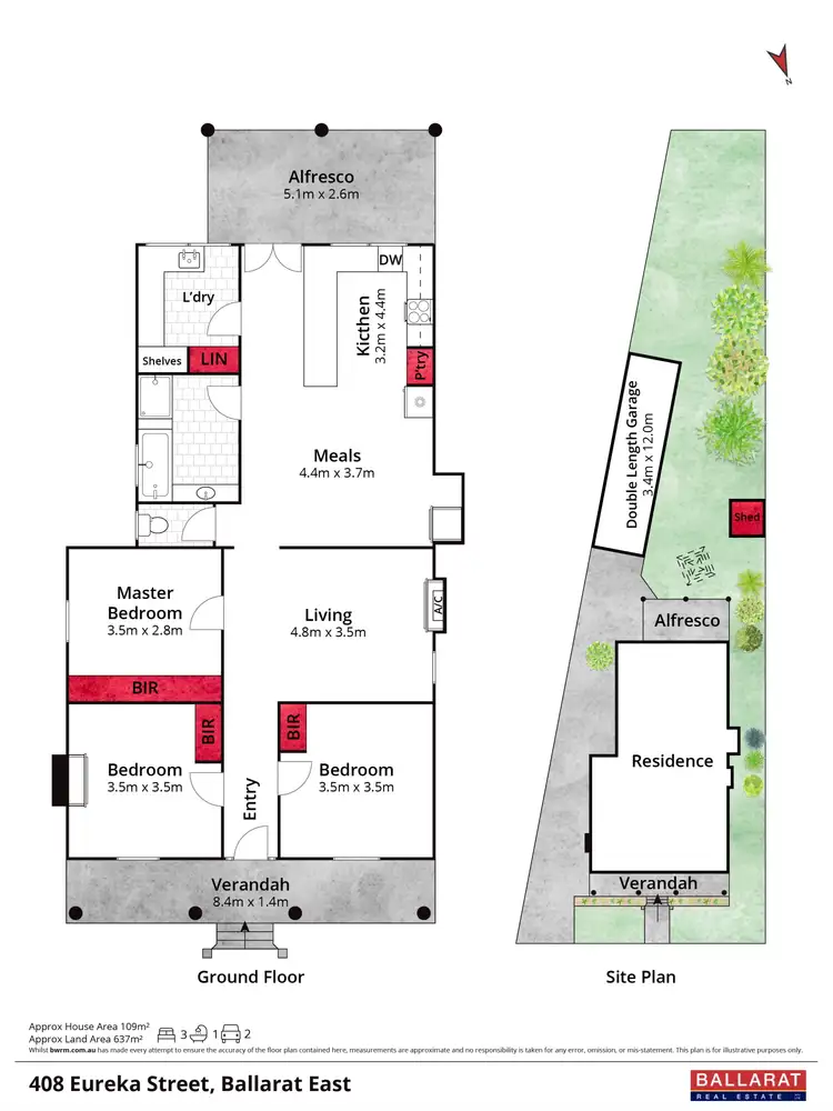 Floorplan of Homely house listing, 408 Eureka Street, Ballarat East VIC 3350