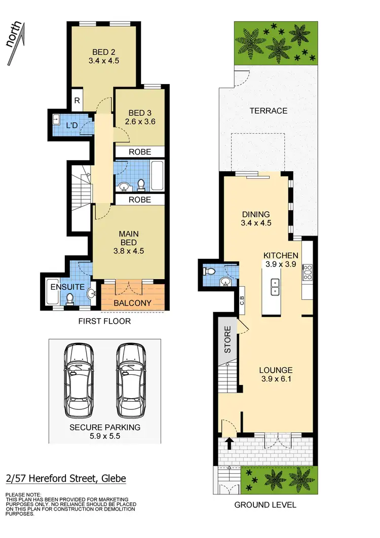 Floorplan of Homely house listing, 2/57 Hereford Street, Glebe NSW 2037