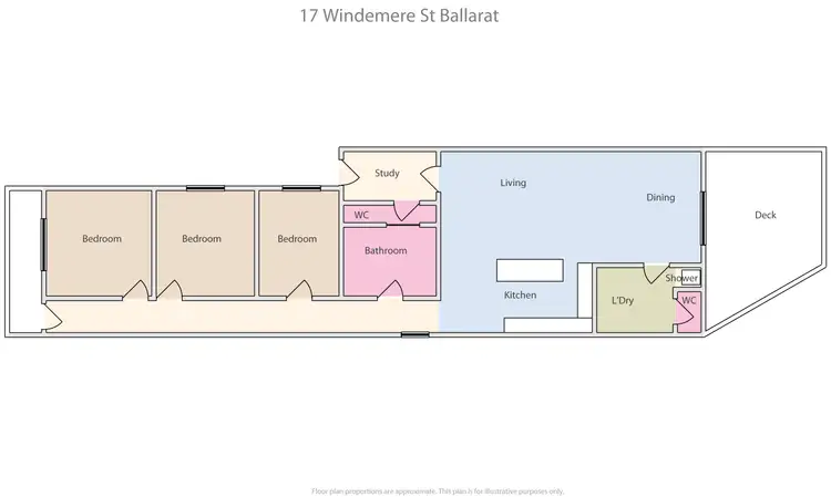 Floorplan of Homely house listing, 17 Windermere Street, Ballarat Central VIC 3350