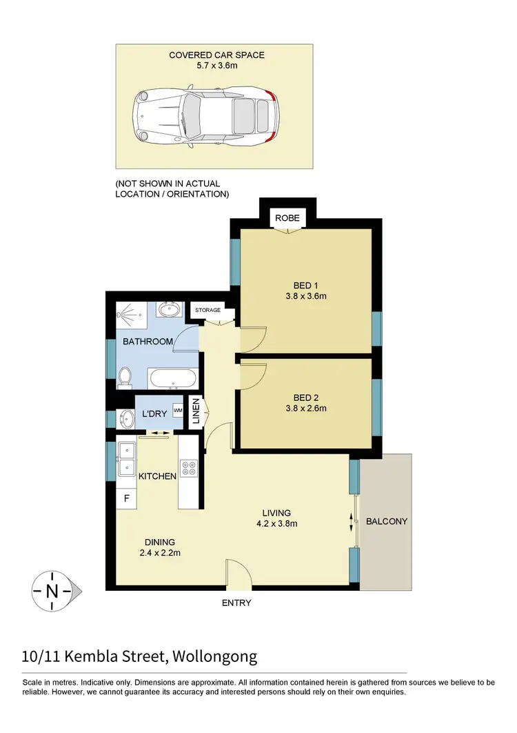 Floorplan of Homely apartment listing, 10/11 Kembla Street, Wollongong NSW 2500