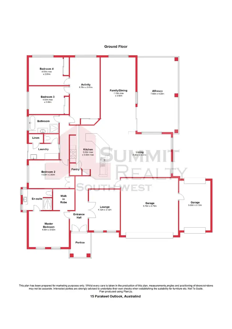 Floorplan of Homely house listing, 15 Parakeet Outlook, Australind WA 6233