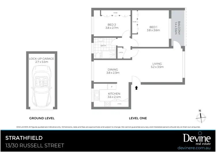 Floorplan of Homely apartment listing, 13/30 Russell Street, Strathfield NSW 2135