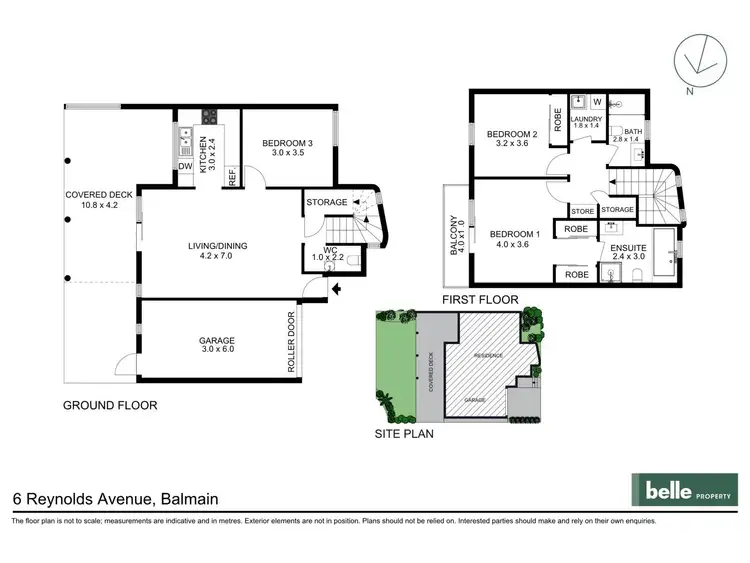 Floorplan of Homely townhouse listing, 6 Reynolds Avenue, Balmain NSW 2041
