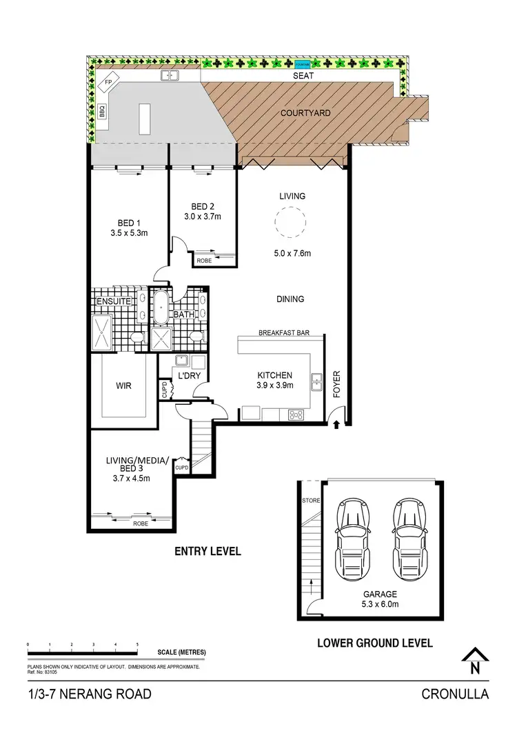 Floorplan of Homely apartment listing, 1/3-7 Nerang Road, Cronulla NSW 2230