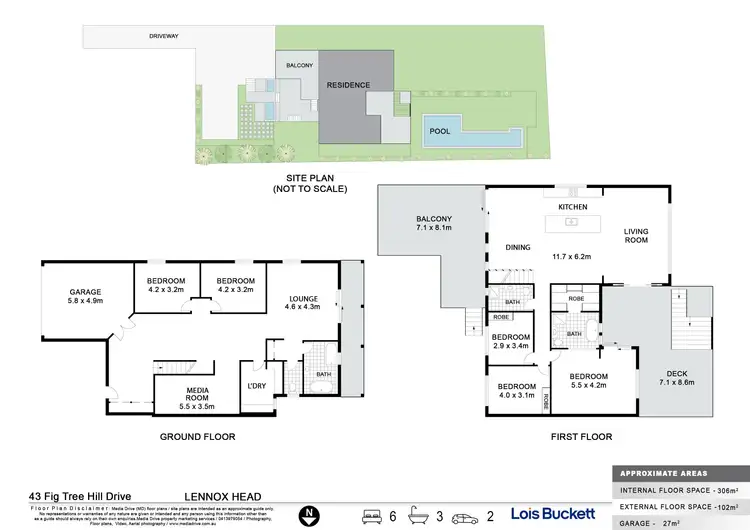 Floorplan of Homely house listing, 43 Fig Tree Hill Drive Drive, Lennox Head NSW 2478