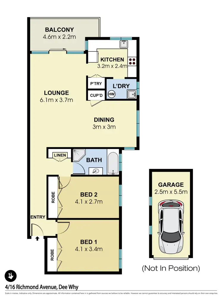 Floorplan of Homely apartment listing, 4/16 Richmond Avenue, Dee Why NSW 2099