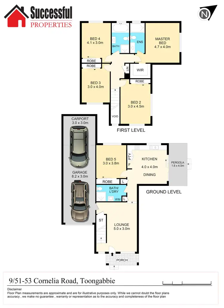 Floorplan of Homely townhouse listing, 9/51-53 Cornelia Road, Toongabbie NSW 2146