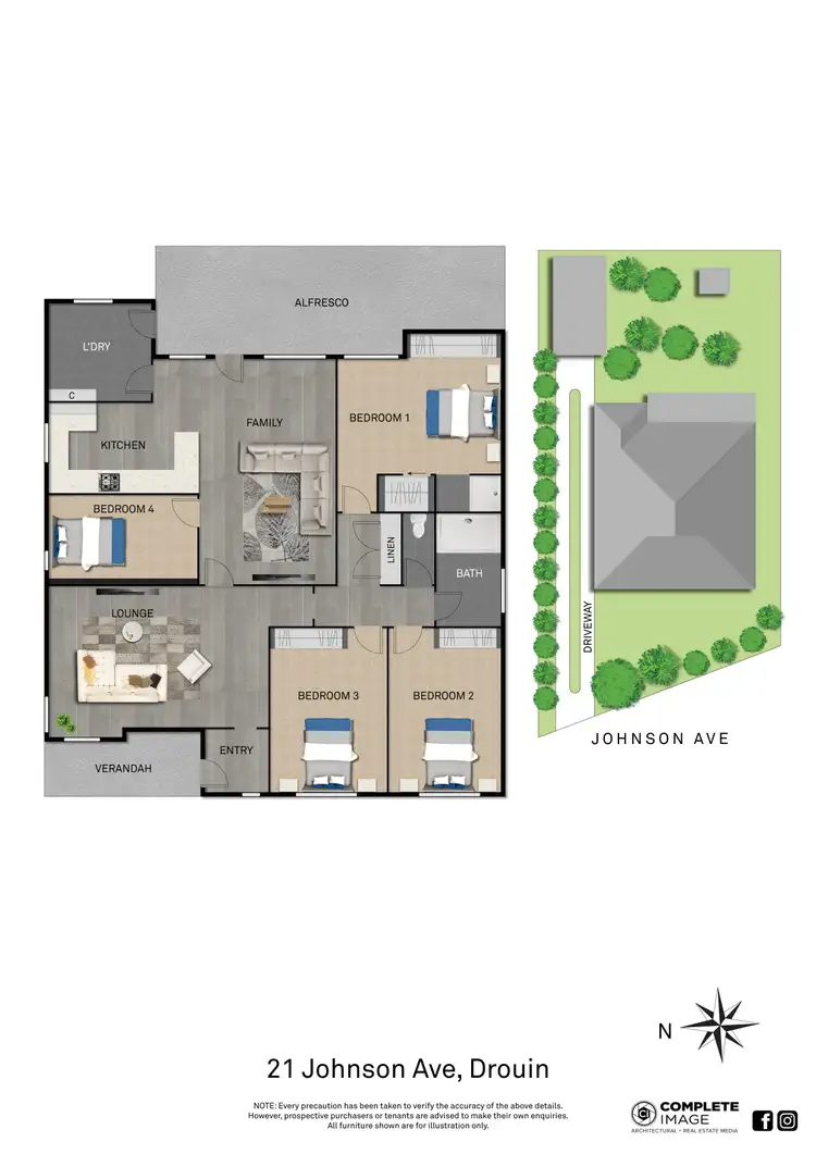 Floorplan of Homely house listing, 21 Johnson Avenue, Drouin VIC 3818