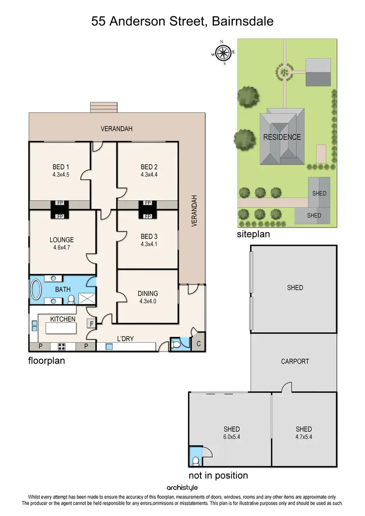 Floorplan of Homely house listing, 55 Anderson Street, Bairnsdale VIC 3875