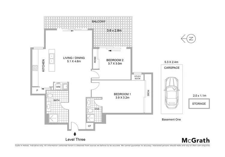 Floorplan of Homely apartment listing, 36/8-10 Park Avenue, Waitara NSW 2077