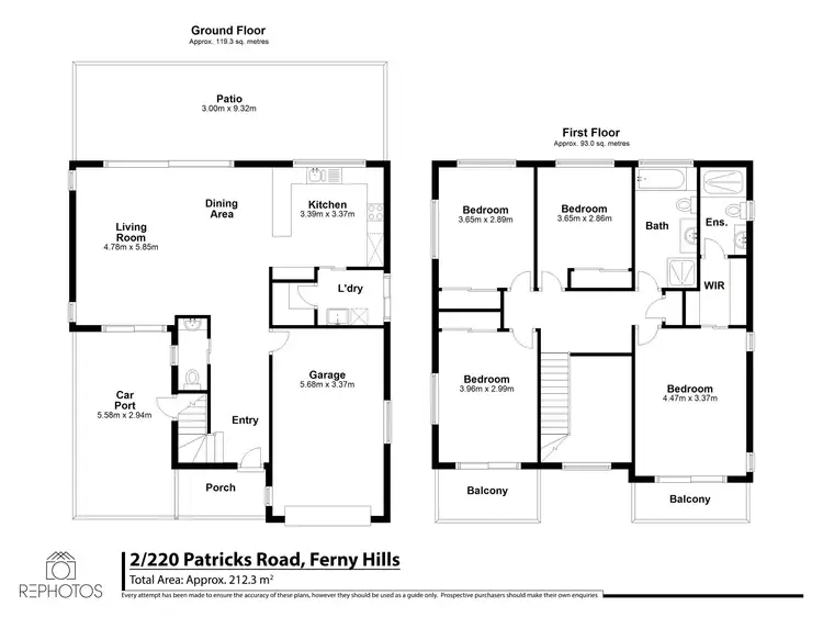 Floorplan of Homely townhouse listing, 2/220 Patricks Road, Ferny Hills QLD 4055