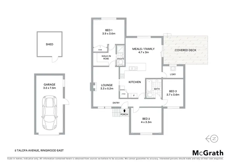Floorplan of Homely house listing, 5 Talofa Avenue, Ringwood East VIC 3135