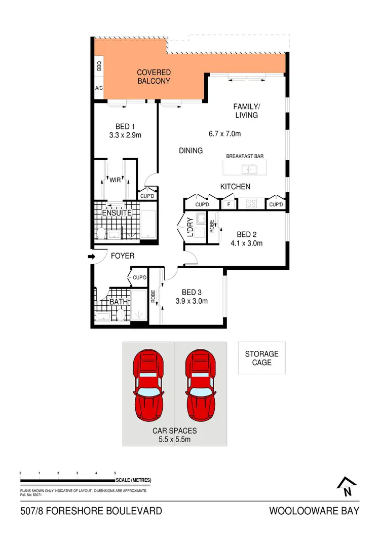 Floorplan of Homely apartment listing, 507/8 Foreshore Boulevard, Woolooware NSW 2230
