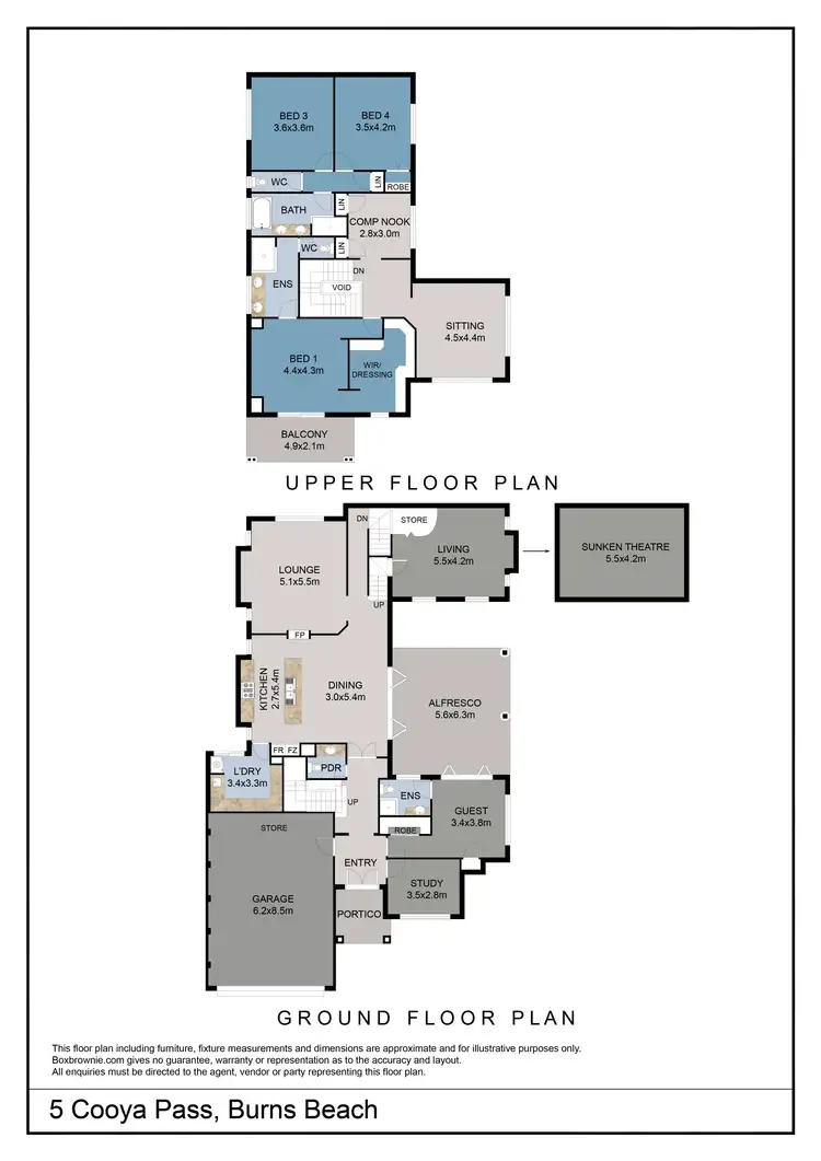 Floorplan of Homely house listing, 5 Cooya Pass, Burns Beach WA 6028