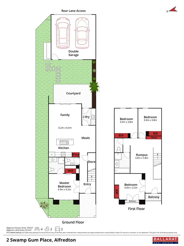 Floorplan of Homely townhouse listing, 2 Swamp Gum Place, Alfredton VIC 3350