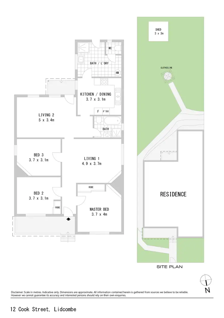 Floorplan of Homely house listing, 12 Cook Street, Lidcombe NSW 2141
