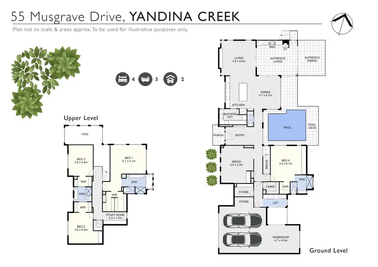 Floorplan of Homely house listing, 55 Musgrave Drive, Yandina Creek QLD 4561