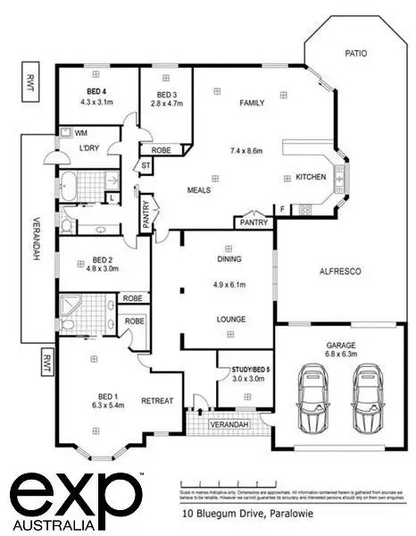Floorplan of Homely house listing, 10 Bluegum Drive, Paralowie SA 5108