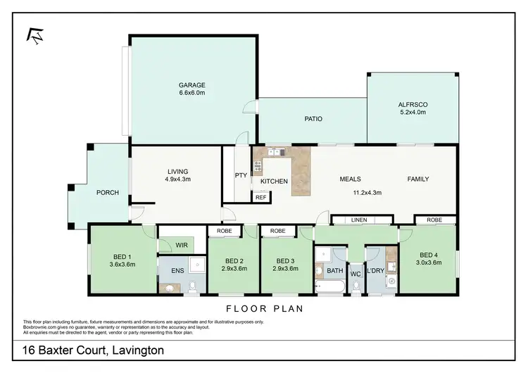 Floorplan of Homely house listing, 16 Baxter Court, Lavington NSW 2641