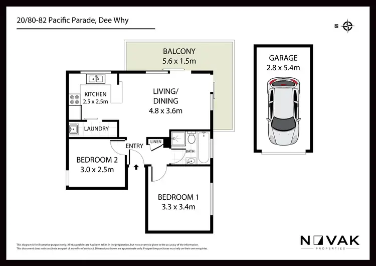 Floorplan of Homely apartment listing, 20/80 Pacific Parade, Dee Why NSW 2099