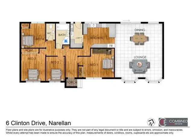 Floorplan of Homely house listing, 6 Clinton Drive, Narellan NSW 2567