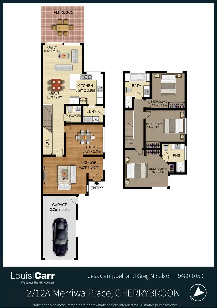 Floorplan of Homely semi-detached listing, 2/12A Merriwa Place, Cherrybrook NSW 2126