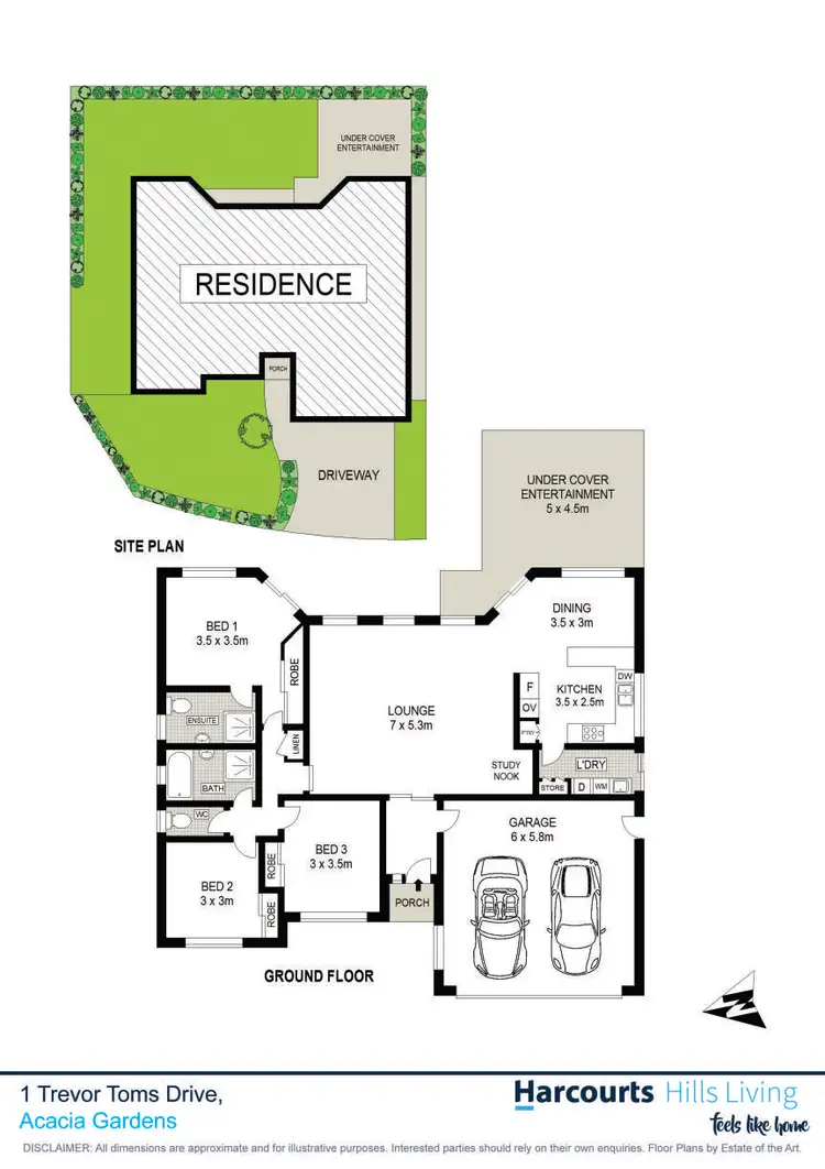 Floorplan of Homely house listing, 1 Trevor Toms Drive, Acacia Gardens NSW 2763