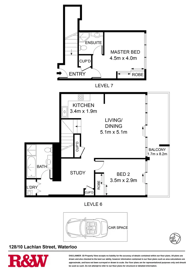 Floorplan of Homely apartment listing, 128/10 Lachlan Street, Waterloo NSW 2017