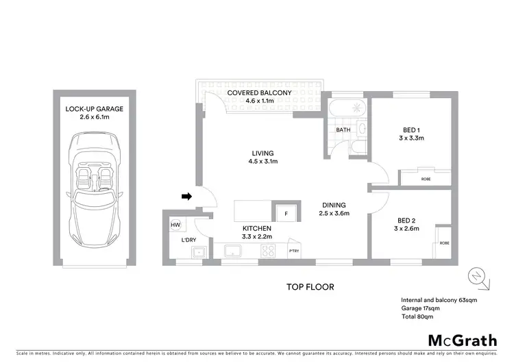 Floorplan of Homely apartment listing, 6/7 Hatton Street, Ryde NSW 2112
