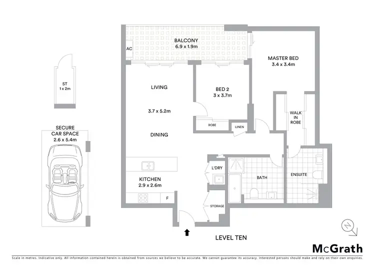 Floorplan of Homely apartment listing, 1003B/6 Nancarrow Avenue, Ryde NSW 2112