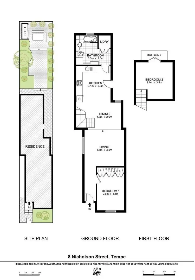 Floorplan of Homely house listing, 8 Nicholson Street, Tempe NSW 2044