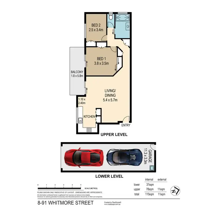 Floorplan of Homely unit listing, 8/91 Whitmore Street, Taringa QLD 4068