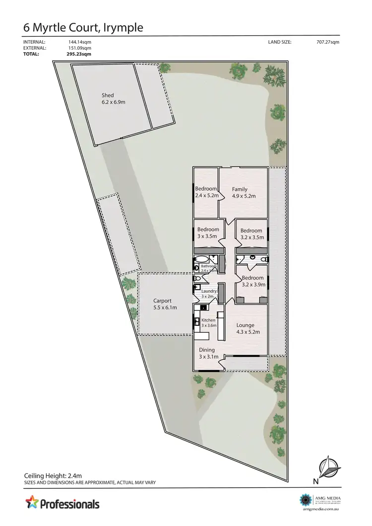 Floorplan of Homely house listing, 6 Myrtle Court, Irymple VIC 3498