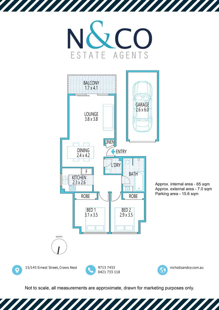 Floorplan of Homely apartment listing, 15/143 Ernest Street, Crows Nest NSW 2065