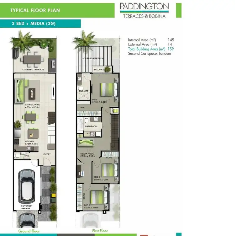 Floorplan of Homely townhouse listing, 45/2 The Gardenway, Robina QLD 4226