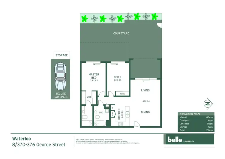 Floorplan of Homely apartment listing, 8/370-376 George Street, Waterloo NSW 2017
