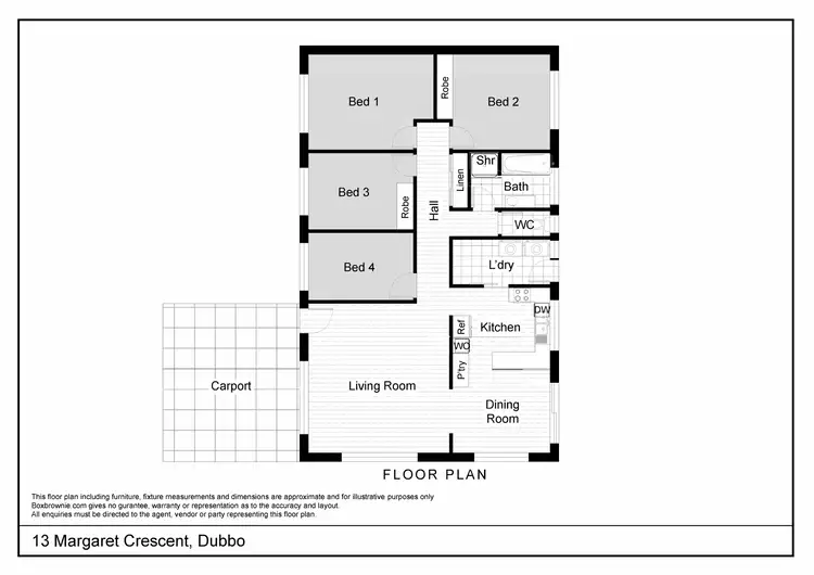 Floorplan of Homely house listing, 13 Margaret Crescent, Dubbo NSW 2830