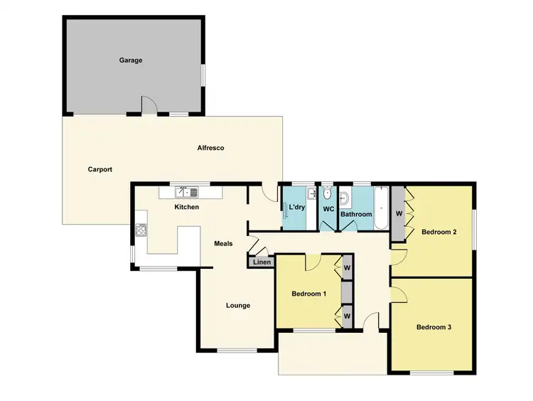 Floorplan of Homely house listing, 3 Jones Avenue, Mount Clear VIC 3350