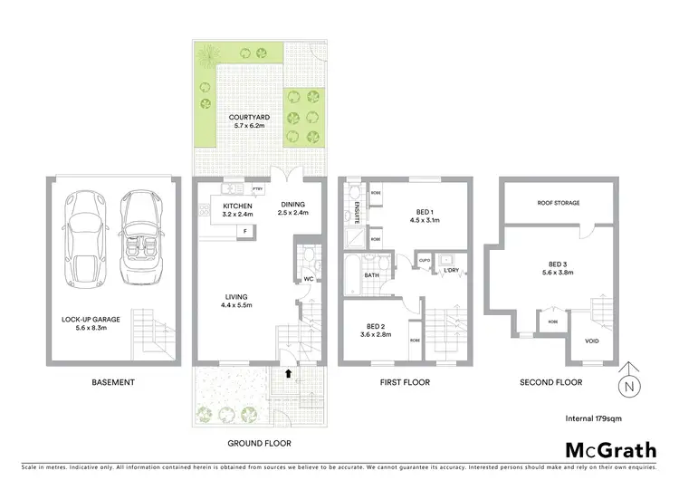 Floorplan of Homely townhouse listing, 5/54 Albany Street, Crows Nest NSW 2065