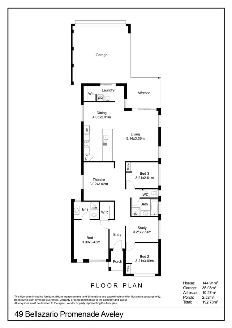 Floorplan of Homely house listing, 49 Bellazario Promenade, Aveley WA 6069