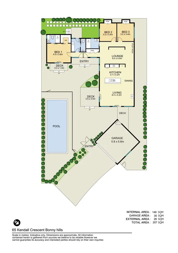 Floorplan of Homely house listing, 65 Kendall Crescent, Bonny Hills NSW 2445