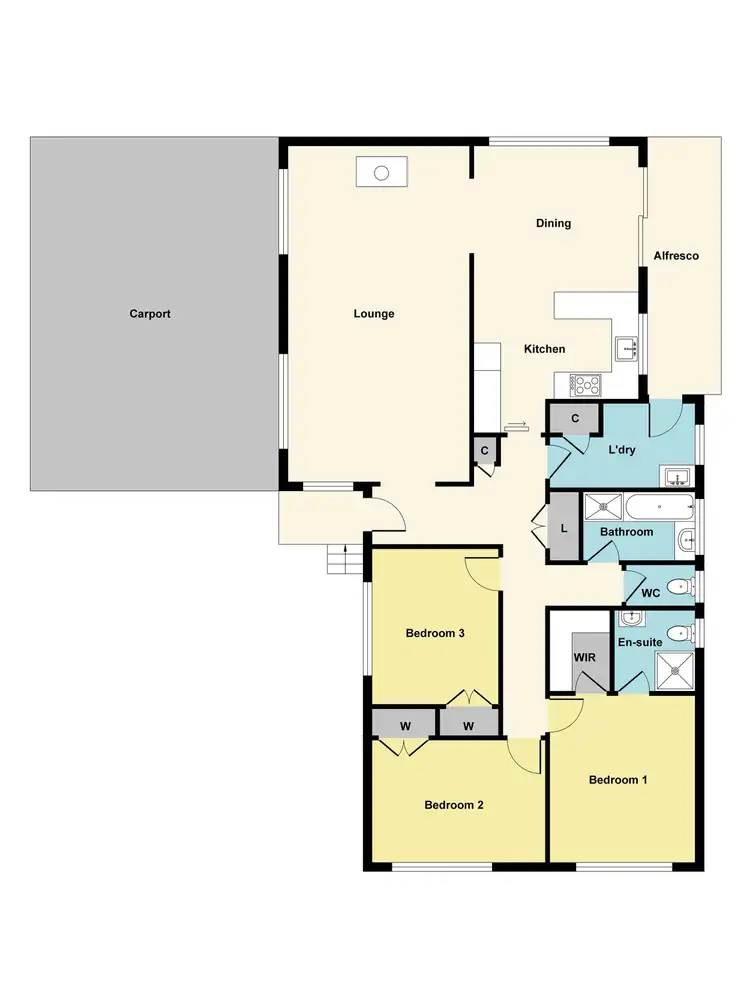 Floorplan of Homely house listing, 23 Kneebone Street, Ararat VIC 3377