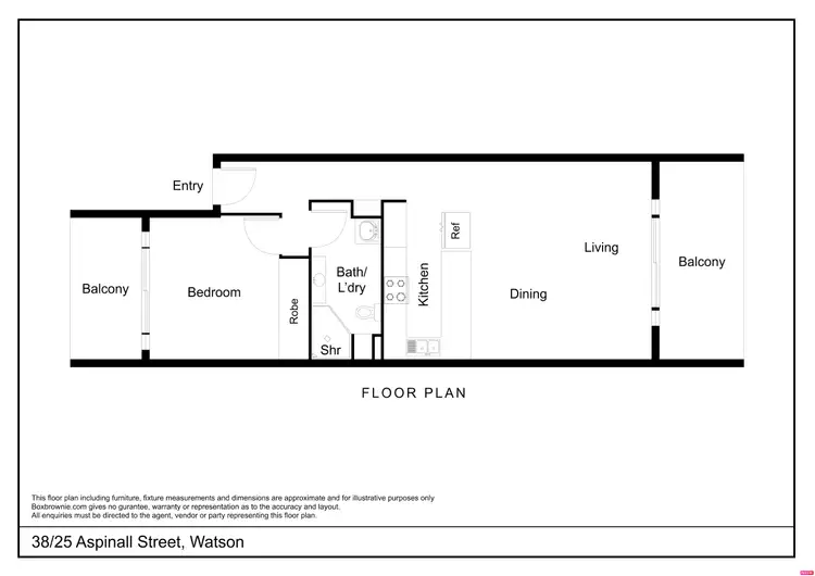 Floorplan of Homely apartment listing, 38/25 Aspinall Street, Watson ACT 2602