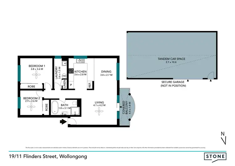 Floorplan of Homely apartment listing, 19/11 Flinders Street, Wollongong NSW 2500